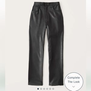 CURVE LOVE VEGAN LEATHER 90S STRAIGHT PANT